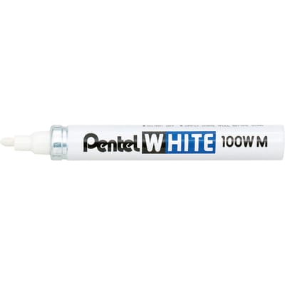 Viltstift Pentel 100W rond 2.2mm wit