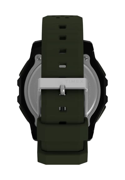 Timex Expedition Ridge Solar Quartz Chronograaf Horloge Groen Kast: 100% Polycarbonate | Armband 100% Siliconen 49 mm TW4B33700AJ, TW4B33900AJ