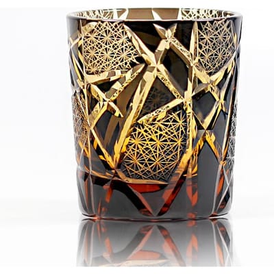 Handgemaakte Japanse stijl Edo Kiriko Whiskey glazen beker gekleurd met de hand gesneden om glazen te doorzichtige gekleurde ouderwetse glazen 240ml