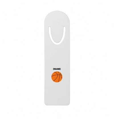 Hacebo® - Basketbal met eigen naam metalen boekenlegger - Basketbal - Basketballer - Sport Bladwijzer boekenleggers - 12.7 cm x 3.2cm