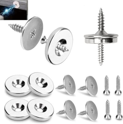 Daity 6 sets - Verborgen sterke magnetische deursloten - Magnetische deurhouders - Geschikt voor keukens - kasten - kledingkasten - deuren - lades en sluitingen - Zilver