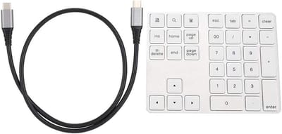 Draadloos numeriek toetsenbord met USB-C hub 34 toetsen