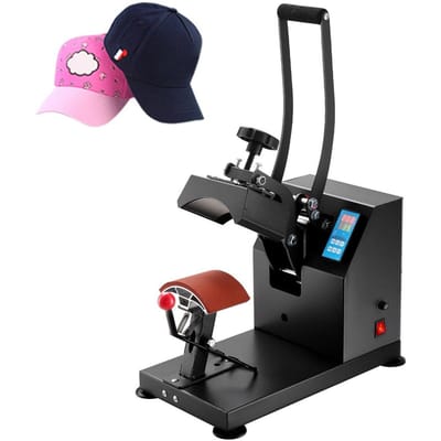 Hoed Warmtepers 5,5 x 3,5 inch Warmtepers Machine 600W Professionele Hoed Warmtepers Machine voor Hoeden Petten Transferpers Warmte met 12000 Uur Levensduur