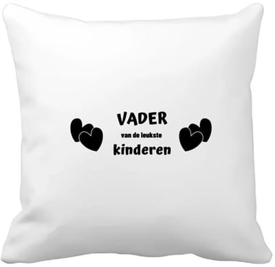 Akyol - vader van de leukste kinderen Kussen hoes - Vader - de leukste papa - vader cadeautjes - vaderdag - verjaardag - geschenk - kado - 40 bij 40 cm