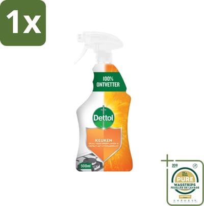 1 x Dettol Power Keukenreiniger Spray 500 ml- Keukenreiniger - Vetverwijderaar - Vuilverwijderaar - Hygiëne - Schone Keuken