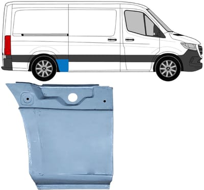 Reparatiepaneel achterspatbord voor Mercedes Sprinter 2018- / Rechts
