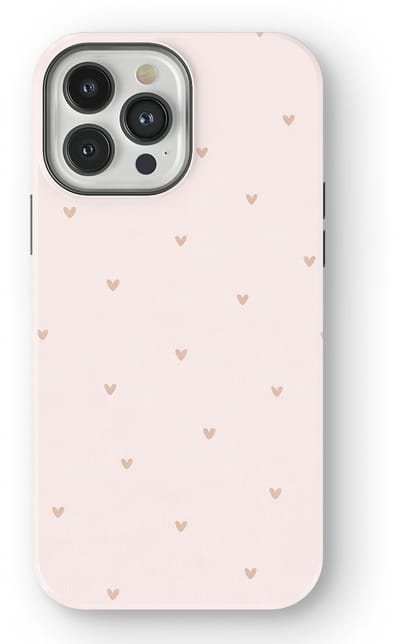 Tough Hoesje met Hartjes geschikt voor iPhone 13 Pro Max | Little Love Tough Case Geschikt voor Mag | Hartjes Print Backcover geschikt voor iPhone 13 Pro Max Sanded Hearts