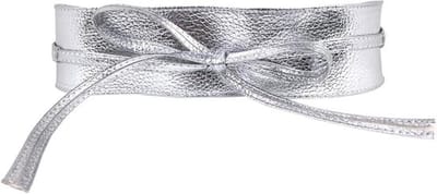 Gouden Brede Damesriem met Strik in Goud - Elastische Leren Riem - Kledingaccessoires 220 cm 6,5 cm