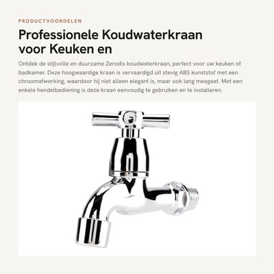 Dailygoods- Keukenkraan met uitrekbare uitloop - Wastafelkraan - Keukenkraan rvs - Keukenkraan met één hendel - Keukenkraan met chromen afwerking - Duurzaam ABS materiaal - Water Tap
