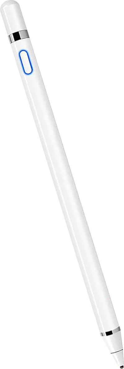 Universele Stylus Pen Met Precisie Punt Geschikt Voor Tablet en Smartphone - Wit
