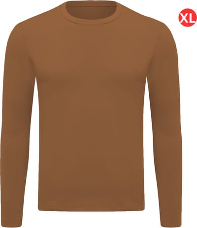 Livano Thermokleding - Thermoshirt - Thermo - Voor Heren - Shirt - Bruin - Maat XL