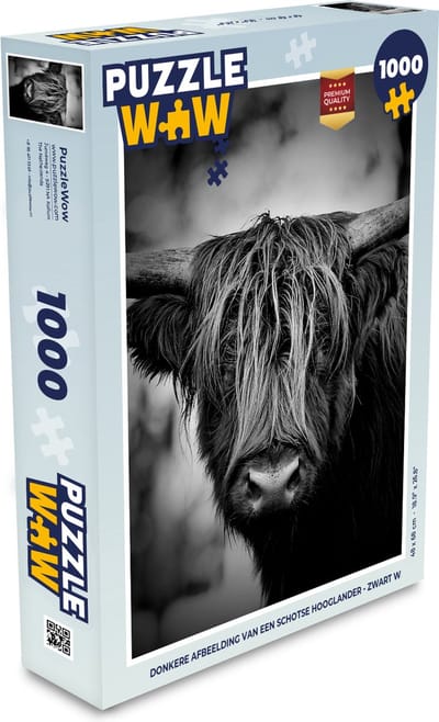 Puzzel Schotse hooglander - Licht - Portret - Natuur - Legpuzzel - Puzzel 1000 stukjes volwassenen