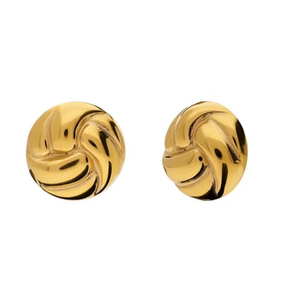 Lucardi Dames Stainless steel oorknoppen voor dames - Oorbellen - Staal - Goudkleurig