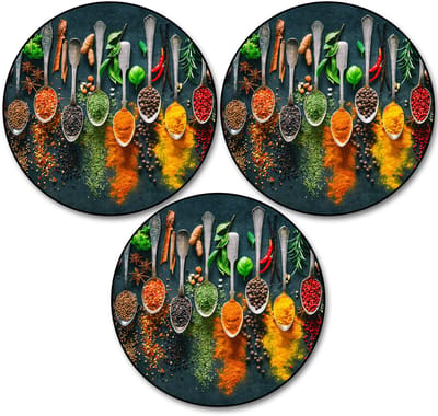 Papillon Pannenonderzetter - 3 stuks - Ø22cm - Kruiden op Lepels