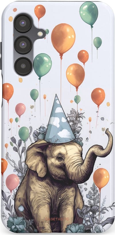 Casetastic Hoesje Geschikt voor Samsung A16 - Stijlvolle Beschermende Duo-layer Case - Olifant Verjaardag