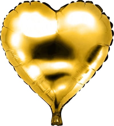 Haza Original Folieballon Hartvormig Goud 46 X 49 Cm