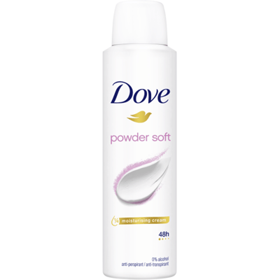 Dove Anti-Transpirant Deodorant Spray - Powder Soft - heeft een verbeterde langdurige geur en hydrateert de huid - 6 x 150 ml