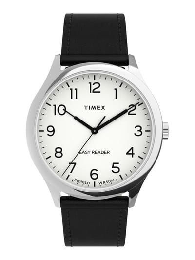 Timex Easy Reader TW2U22100 Horloge - Leer - Zwart - Ø 40 mm