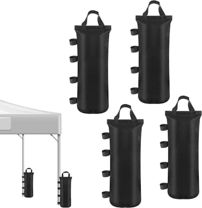 Outdoor Gazebo Gewichten - Waterdichte 600D Oxford Stof - Zandzakken voor het vullen van Paviljoens, Tenten, Carport Structuren en Bars voor Vouwparasols, 4 Stuks, Dubbel
