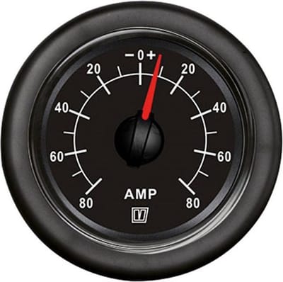 VETUS AMP050B zwarte Ampèremeter 12/24V 50A