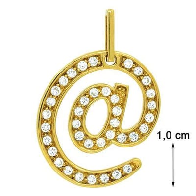 Blinx Jewels Vergulden Hanger Apenstaartje @ Stenen Zirkonia