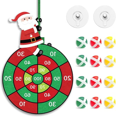 Kinderdartbord Set met 12 Plakballen voor Kinderen van 3-9 Jaar - Leuk Dartspel voor Binnen en Buiten, Perfect voor Verjaardagen en Spelletjesavonden