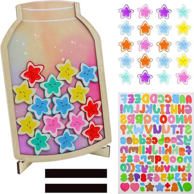 Beloningsglas voor kinderen - Magnetisch beloningssysteem voor de klas met sterren en motivatie