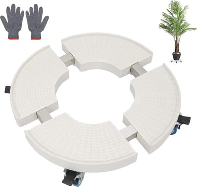 Ronde plantenroller met wieltjes - Aanpasbaar van Ø 38 cm tot 52 cm en 200 kg draagkracht
