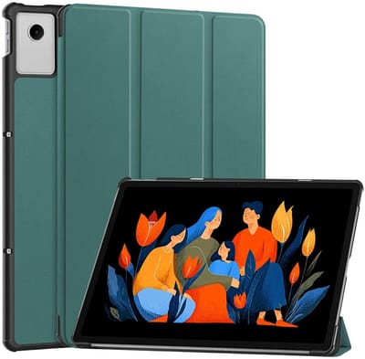 Coverup Tablethoes geschikt voor Lenovo Idea Tab Plus Hoesje - Tri-Fold Book Case met Wake/Sleep - Groen