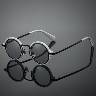 Nieuwe Retro Ronde Zonnebril Mannen Steampunk Stijl Buiten Rijden Fotografie Mode Accessoires gray