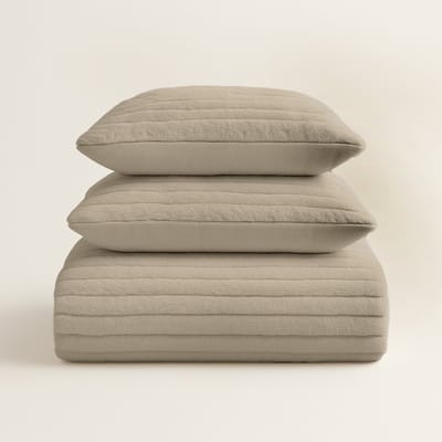 Teddy Dekbedovertrek 140x200/220 – Zacht & Warm – Chunky Rib – 1 Kussensloop 60x70 – Zand – Y-NOT