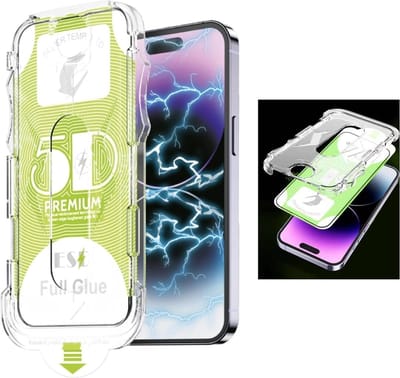 Magic Glass Box - Screenprotector Geschikt voor: iPhone 16 Pro -Screen protector Gehard Glas 9H [Automatische stofverwijdering] [2-pack]
