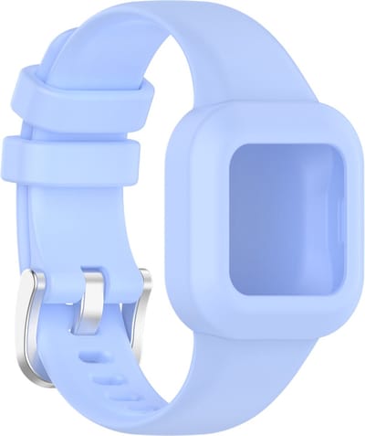 By Qubix - Siliconen one color bandje - Pastel blauw - Geschikt voor Garmin Vivofit Junior 3