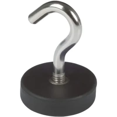 Fix-o-moll Magneet Met Haak - Rubberen Haak - Neodymium - 22x33mm - 2 Stuks