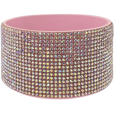 Strass beschermhoes Diamant antislip bekerdeksel Bodembedeksel Siliconen flesdop Bekeraccessoires Siliconen bekerhoes onderzetter roze