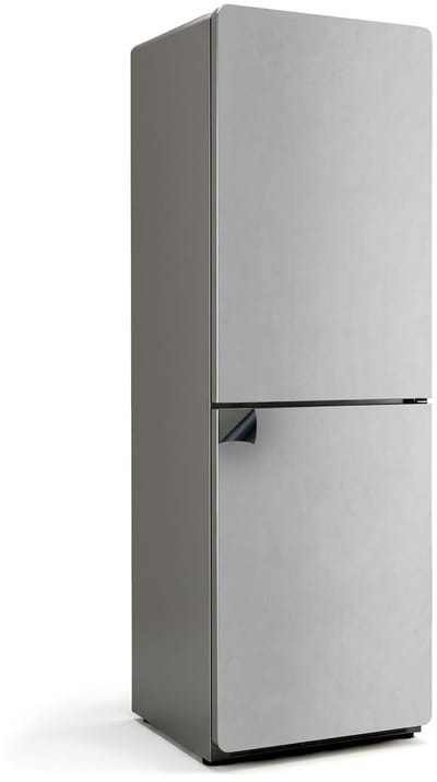 Wallfluent Magnetische Koelkastmat - Grijs Koelkast Magneet Sticker - 60 cm x 180 cm - Grijs Magnetische Koelkastmat - Koelkast Magneet Decoratie - Magnetische Koelkastbekleding - Herbruikbare Magneetmat Koelkast