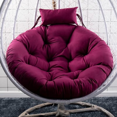 Papasan Stoelkussen Zitkussen Rond Stoelkussen Huis Vloerkussen Voor Huisdecoratie Zacht Schommelstoelkussen Klassiek paars