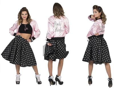 Grease Jaren 50 jasje pink - Maatkeuze: Maat 40/42