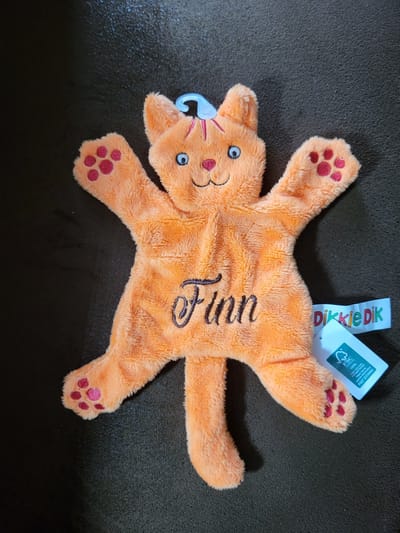 Dikkie Dik knuffeldoekje flatstyle/plat dikkie dik knuffeldoekje van Happy Horse met geborduurde naam/gepersonaliseerd