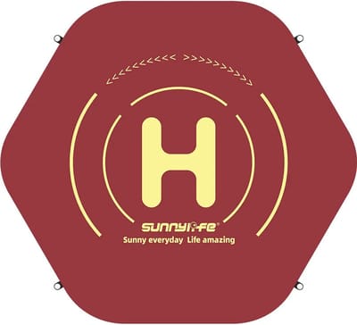 50CAL Hexagon Landing Launch Pad 60cm met 2 kleuren - overal veilig opstijgen en landen - voorkomt schade aan drone en propellers - inlcusief 4 haringen