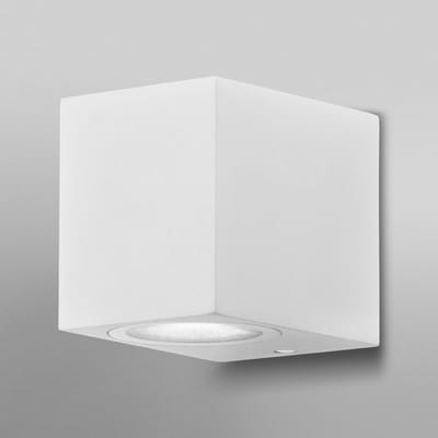 OSRAM ENDURA Classic Square Down buitenwandlamp, wit, GU10 voet (max 35W), kan worden uitgerust met een normale of slimme lamp, down of up/down types, IP44 bescherming