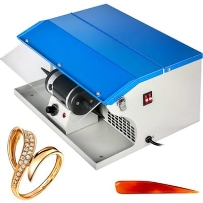 VEVOR Sieraden Stofafscheider Polijstmachine, Tafelblad Sieraden Polijstmachine 0-8000R/MIN, Buffer Stofafscheider met Krachtige Motor, Polijsten Machine voor Polijsten Metalen Onderdelen of Kunststof