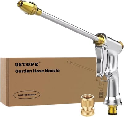 Tuinslangmondstuk - Watersproeier - Gazon en tuin - Verlengde boosterstang - 3556 cm - Zilver