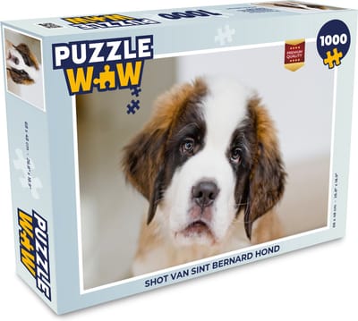 Puzzel Shot van Sint Bernard hond - Legpuzzel - Puzzel 1000 stukjes volwassenen