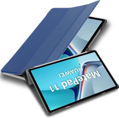 Cadorabo Tablet Hoesje geschikt voor Huawei MatePad 11 (10.95 Zoll) in JERSEY DONKER BLAUW - Ultra dun beschermend geval met automatische Wake Up en Stand functie Book Case Cover Etui