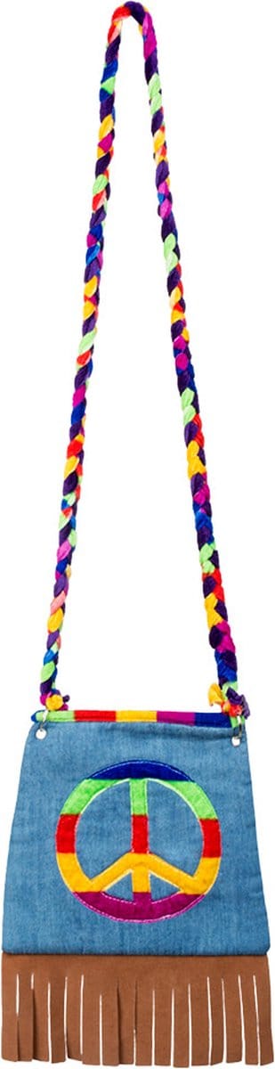 Boland - Schoudertasje Peace - Volwassenen - Vrouwen - Hippie - 60's & 70's - Hippie & Flower Power