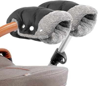 Hand Warmer Kinderwagen - Mouw Wanten - Baby Wandeling - Waterdicht Winddicht - Universeel - Zwart