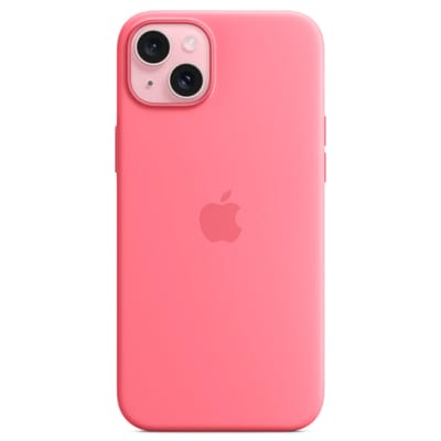 Silicone Backcover MagSafe voor de Apple iPhone 15 Plus - Roze