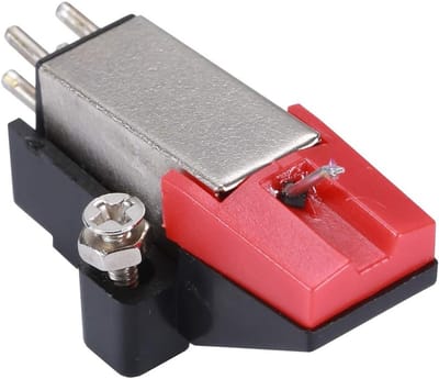 Universele Moving Magnet Platenspeler Pickup in Zwart en Rood van ABS en Messing voor 33 1/3rpm, 45rpm en 78rpm Platen met Hoge Geluidskwaliteit