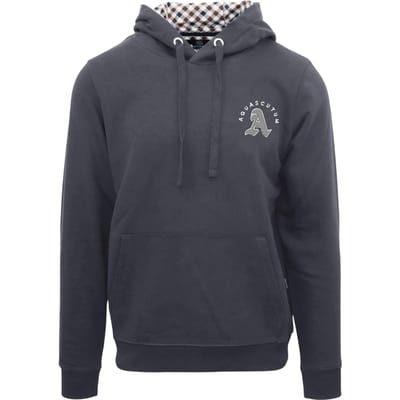 Aquascutum Hoodie met lange mouwen en kangoeroezak voor heren (Antraciet)